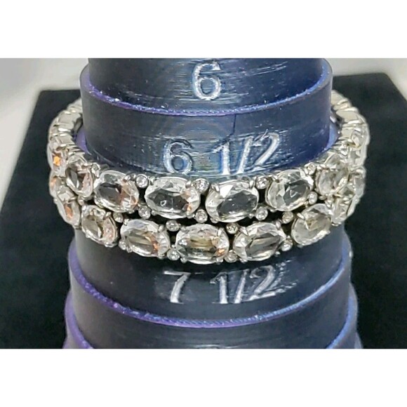 Monet Crystal Bracelet Stretch 7 Before Stretch.75" Wide - Picture 4 of 4